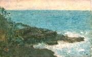 Charles W. Bartlett Charles W. Bartlett's watercolor and ink Hana Maui Coast, 1920 USA oil painting artist